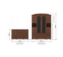 Комод для гостиной Романтика ВК-09-07