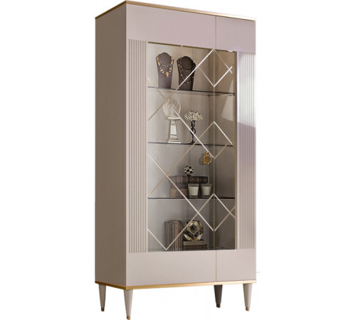 Шкаф витрина Rimini Solo РМВ2-2С (s) левый (слоновая кость)