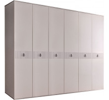 Шестистворчатый шкаф для одежды  Rimini Solo РМШ2/6 (s) (слоновая кость)